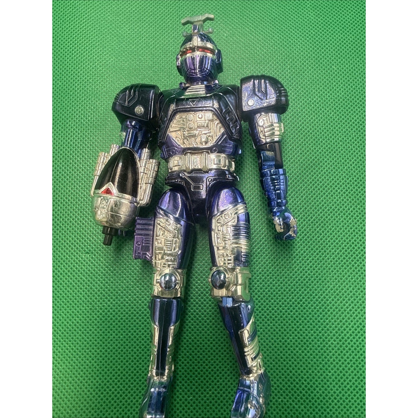 1996 Bandai Beetleborgs Metallix Blue Stinger Action Figure 5.75”