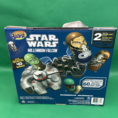 NEW MIGHTY BEANZ STAR WARS MILLENNIUM FALCON + EXCLUSIVE CHEWBACCA & HAN SOLO