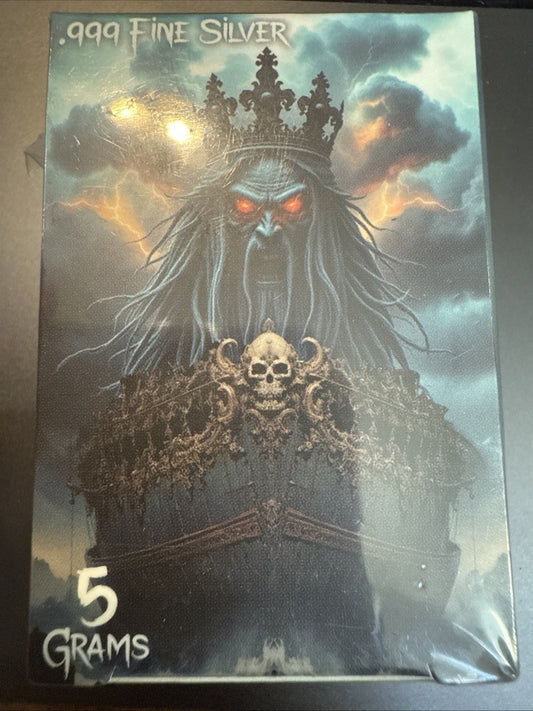 5 Gram SILVER Skull Pirate Ship Pan Silver - toyscardscomics