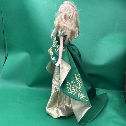 2011 Holiday Barbie Doll Christmas Green Gown Collector Edition Blonde