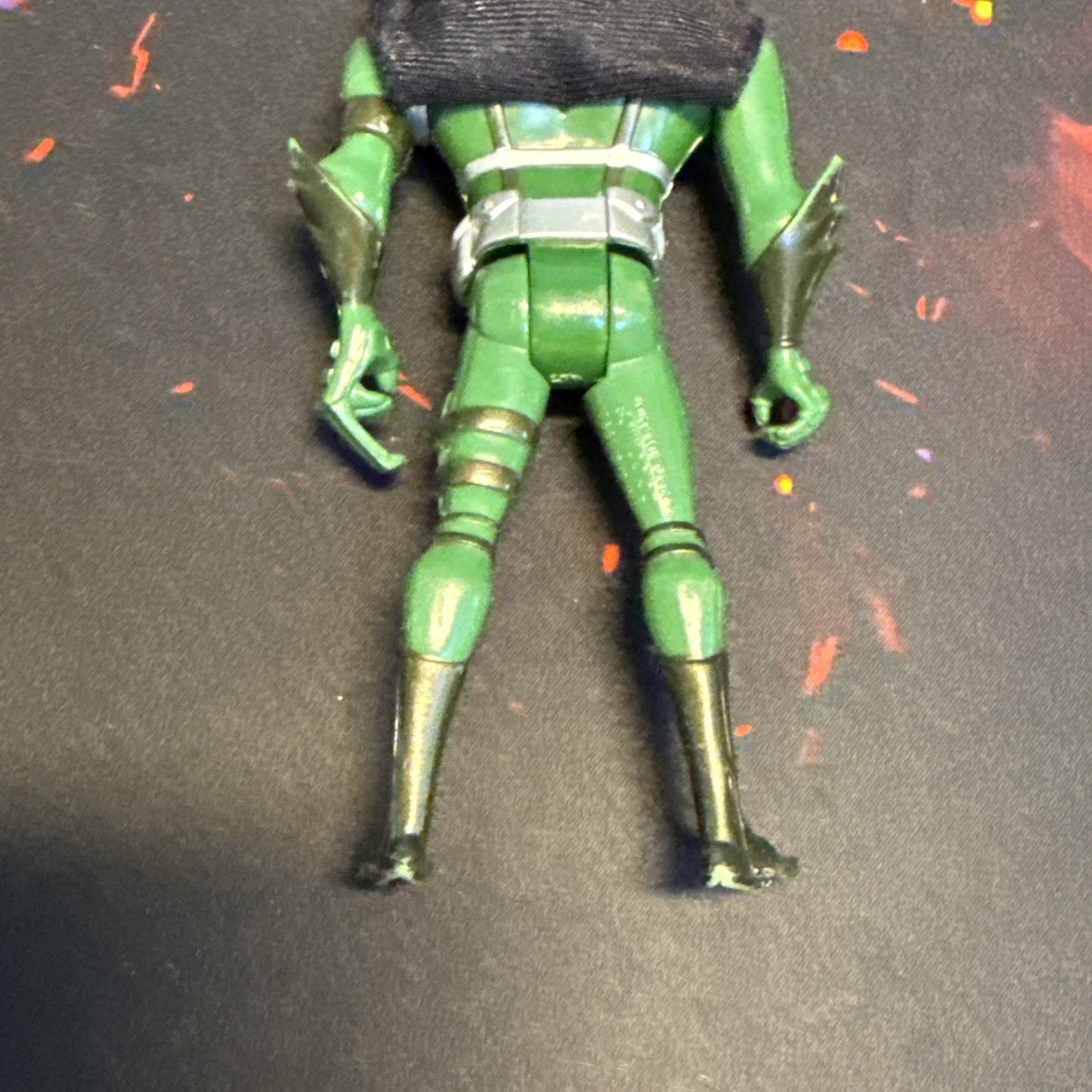 1998 DC Comics Green Batman 5" Figure w/ attached cloth CAPE !!!
