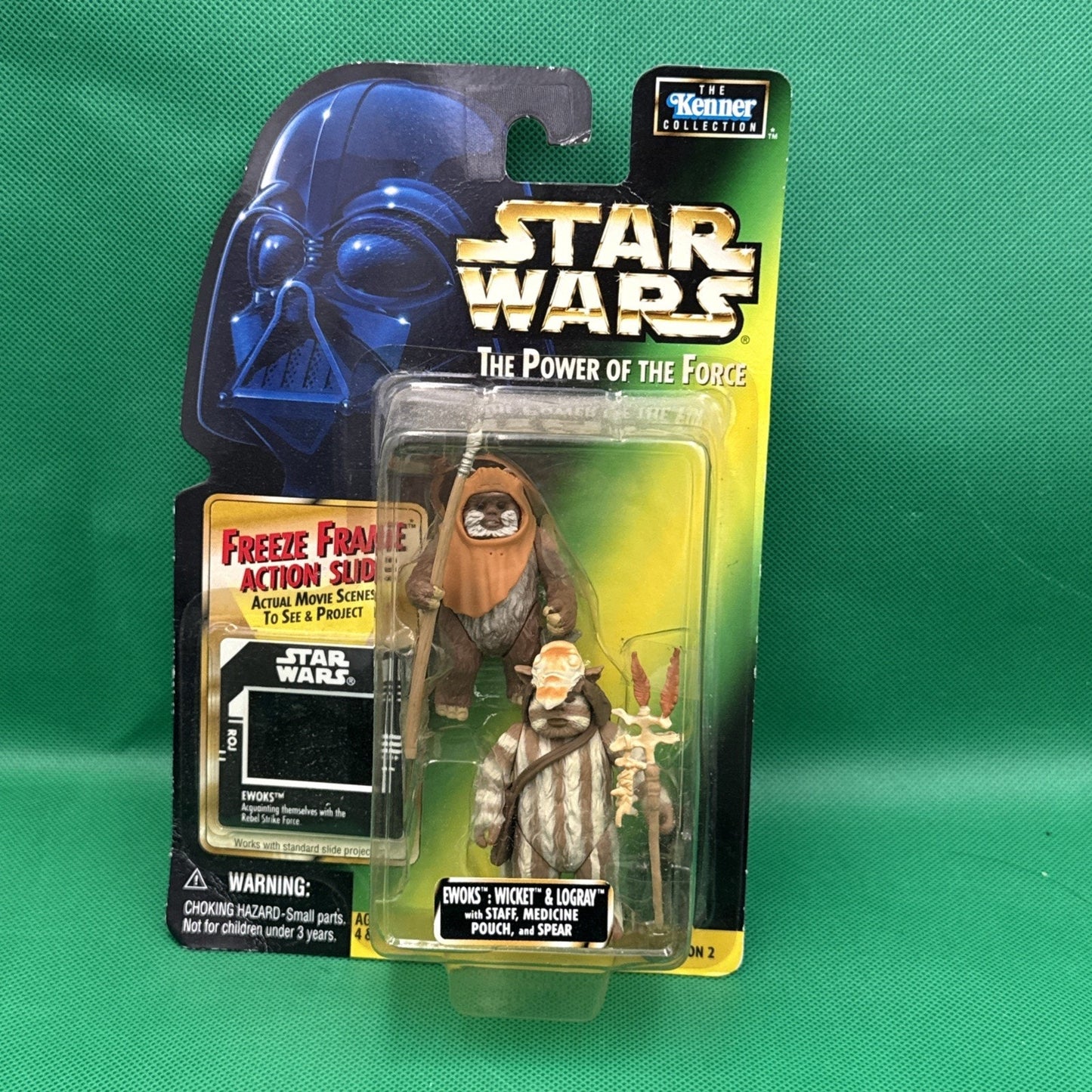 Star Wars Power Of The Force Ewoks Wicket Logray 3.75" Figure Freeze Frame 1997