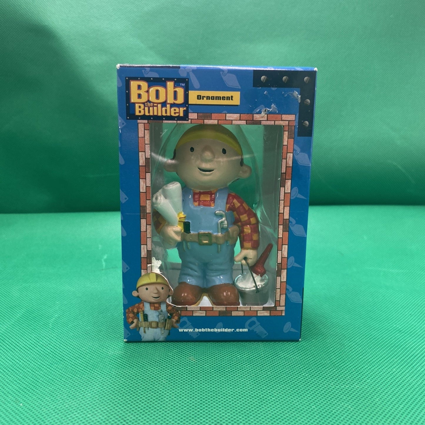 Bob the Builder Hanging Christmas Ornament Resin Character Small 2004 Read Desc.