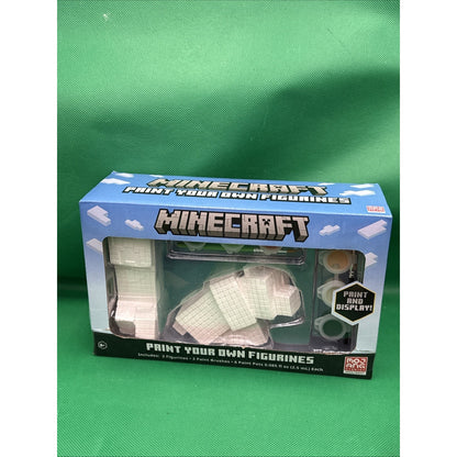 Minecraft Paint Your Own Figurines Arts And Crafts Set With 2 Figurines Ages 6+