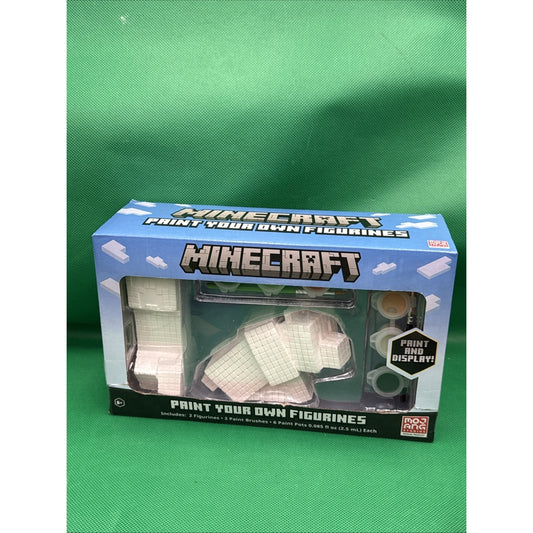 Minecraft Paint Your Own Figurines Arts And Crafts Set With 2 Figurines Ages 6+
