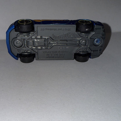 Hot Wheels Ford Mustang GT Diecast Blue & Yellow Car (2015)