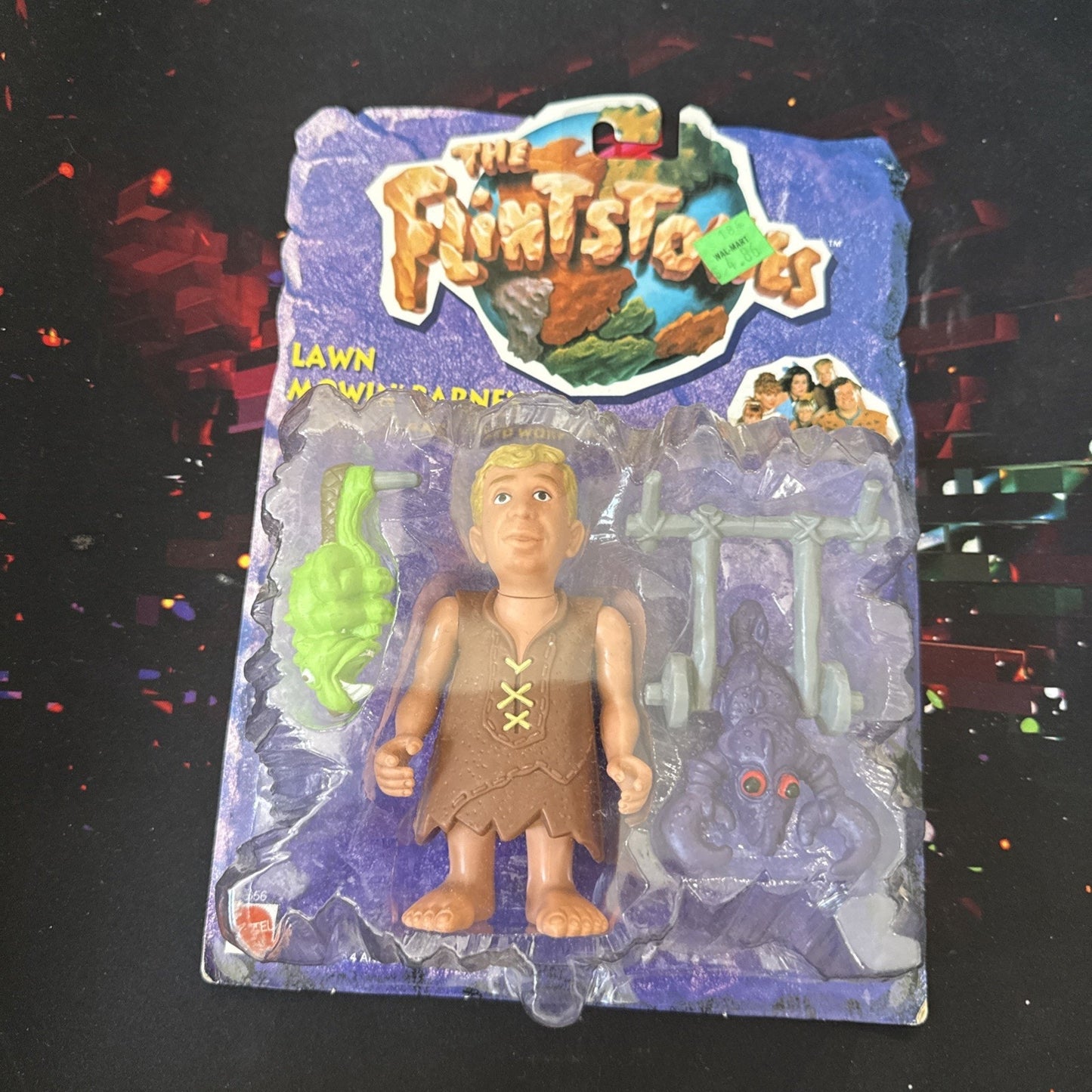 1994 The Flintstones Movie Lawn Mowin' Barney Figure