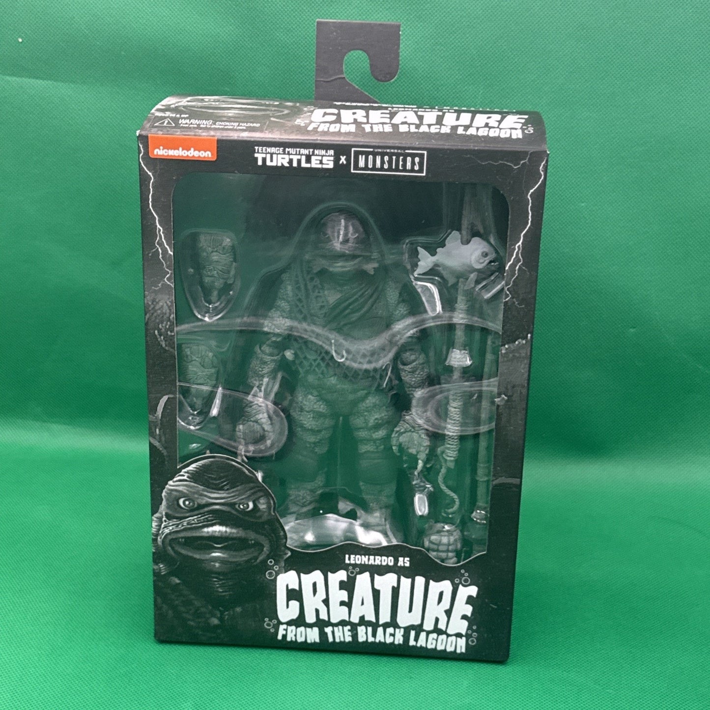 Universal Monsters TMNT Black White Leonardo as the Creature From Black Lagoon