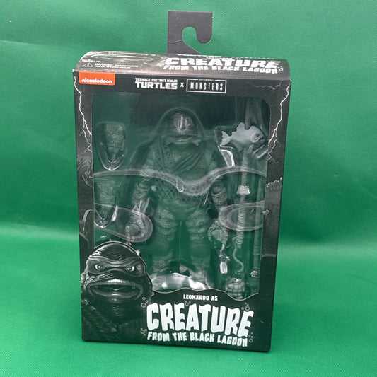 Universal Monsters TMNT Black White Leonardo as the Creature From Black Lagoon