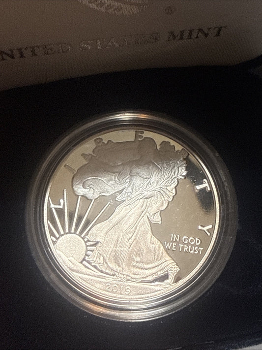 SILVER American Eagle Proof US Mint 2019 Bullion .999 Coin West Point Dollar $1