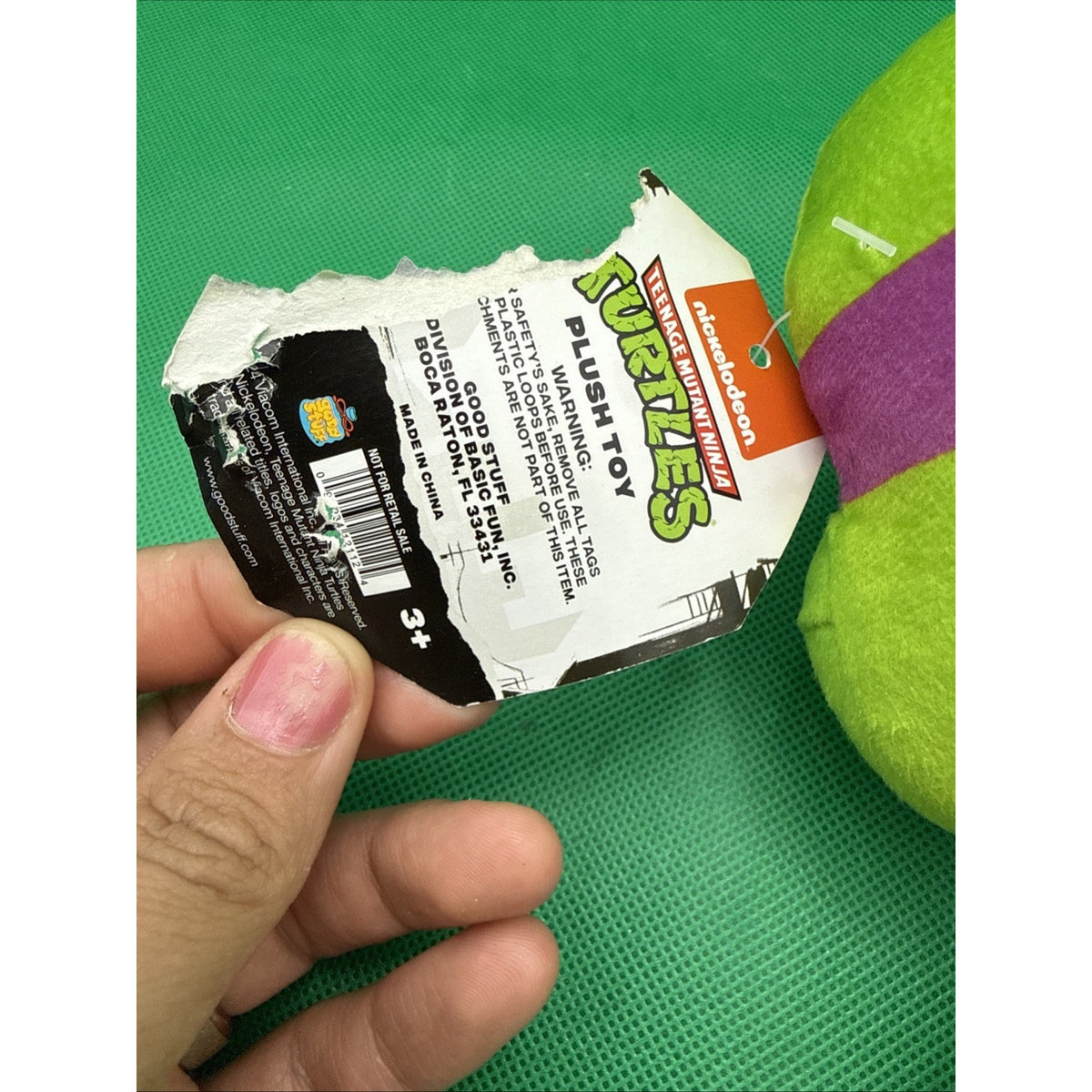NEW Nickelodeon Teenage Mutant Ninja Turtle Plush Stuffed Toy 9" - Donatello