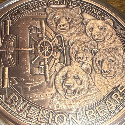 Bullion Bears Samurai Panda 5oz .999 Copper Round- Rare Only 1,000 Mintage!