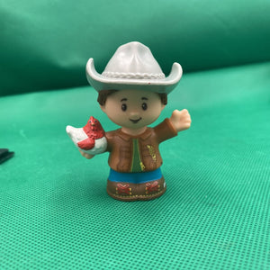 Fisher Price Little People Replacement Farmer Cowboy 2016 Holding a Chicken