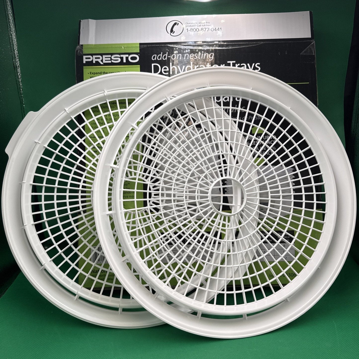 PRESTO 21-808 Add-On Nesting Dehydrator Trays (2 PACK) Open Box
