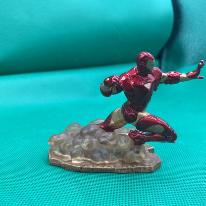 RED IRON MAN 3" Running Figure Base GC Avengers Assemble Disney Marvel Gold '11