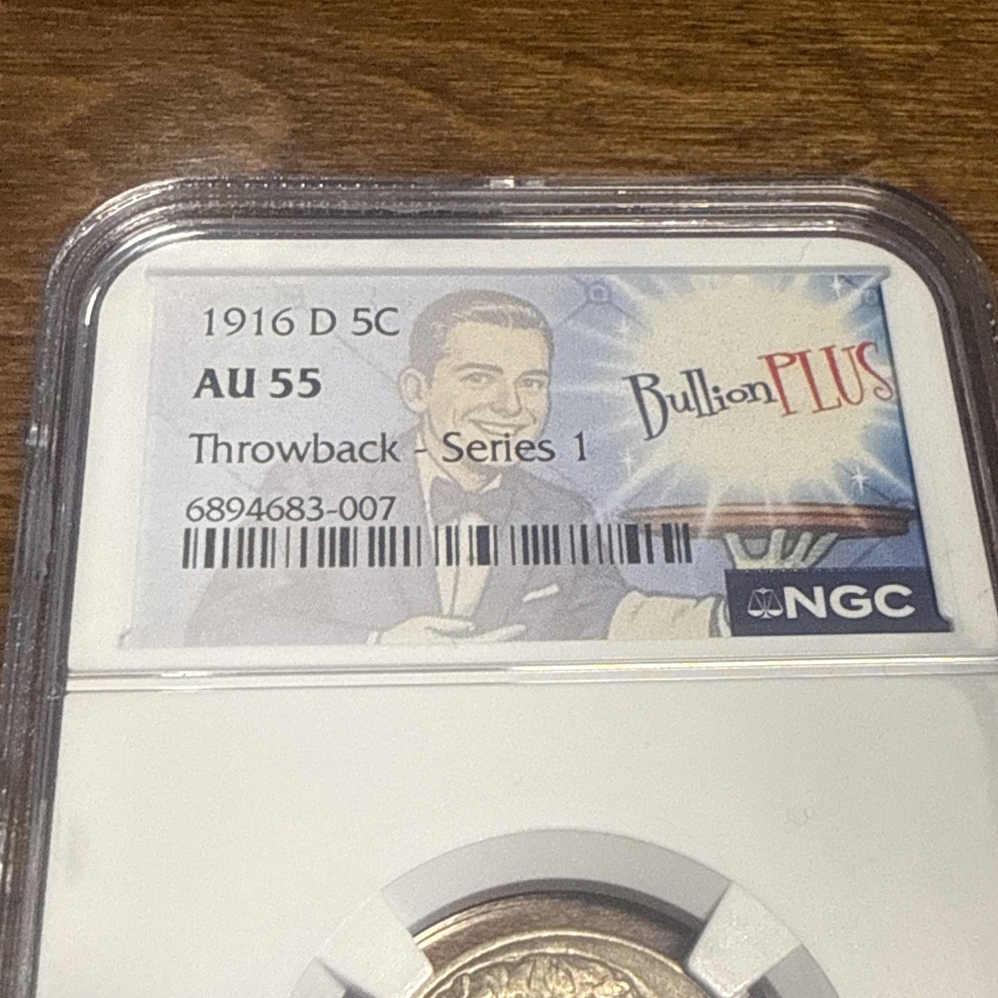 1916-D 5C NGC AU 55 Buffalo Nickel - Bullion Plus