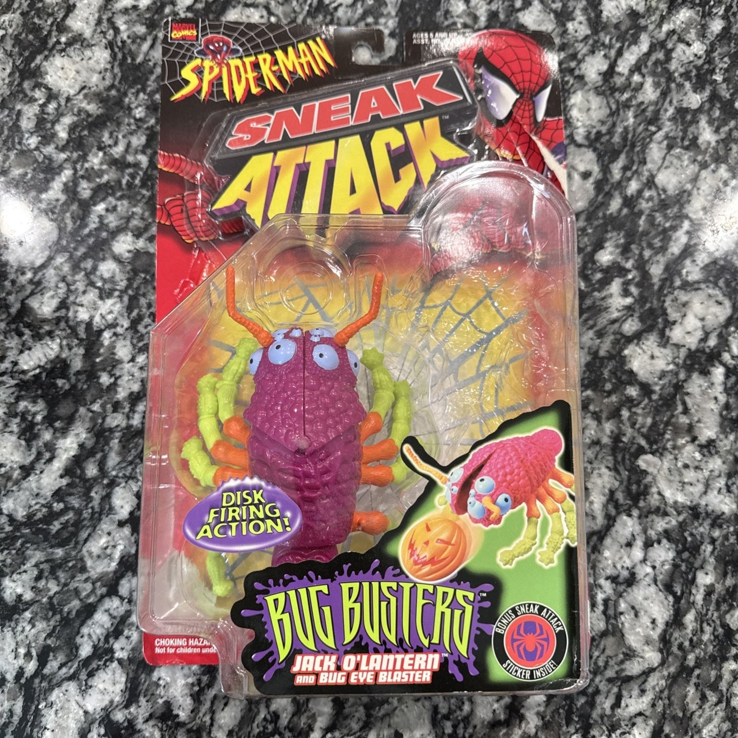 SPIDERMAN Sneak Attack 1998 Jack O’Lantern Bug Busters Action Figure Toy Biz