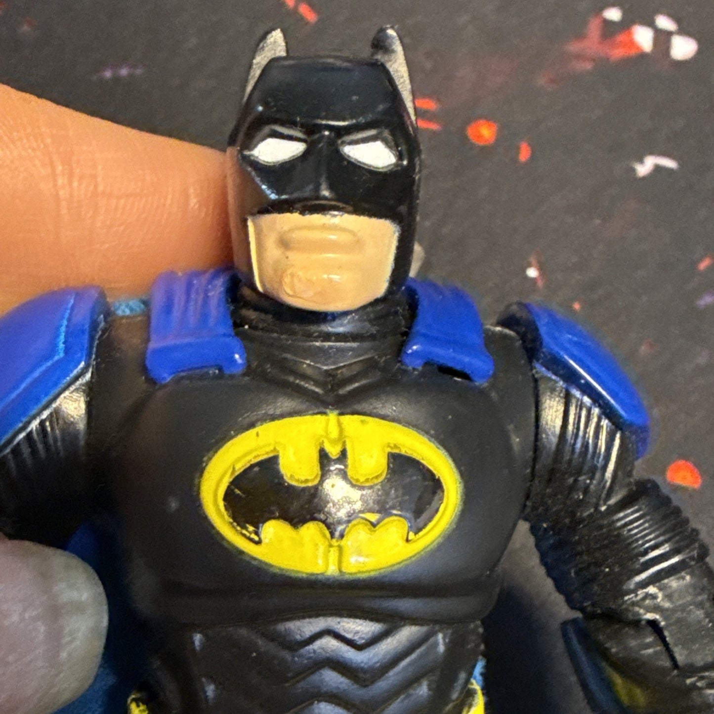 2010 Imaginext DC Comics Super Friends Black Blue Batman 4.5” Figure Read