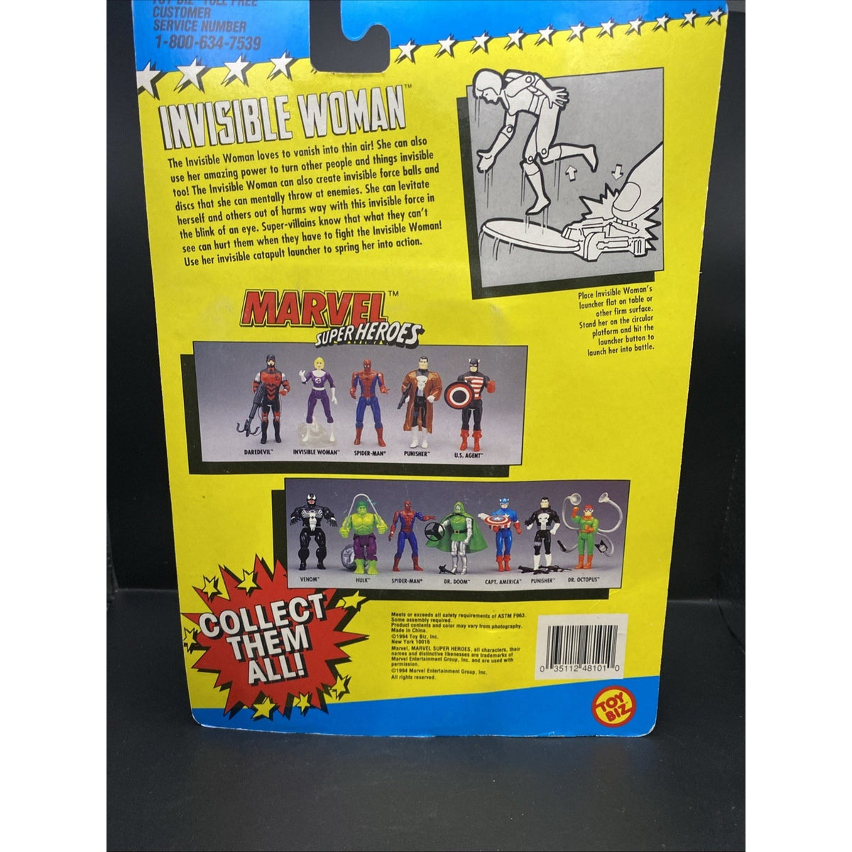 TOY BIZ MARVEL SUPER HEROES INVISIBLE WOMAN FIGURE
