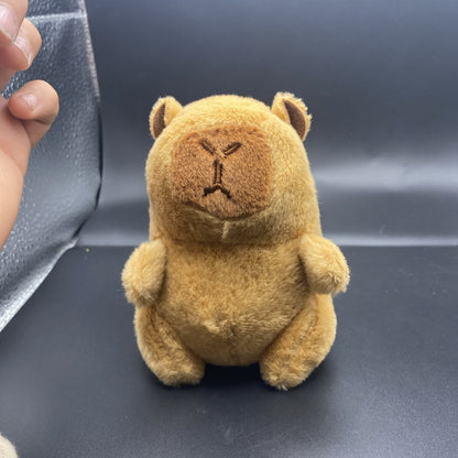 Beige Plush Capybara Animal Keychain