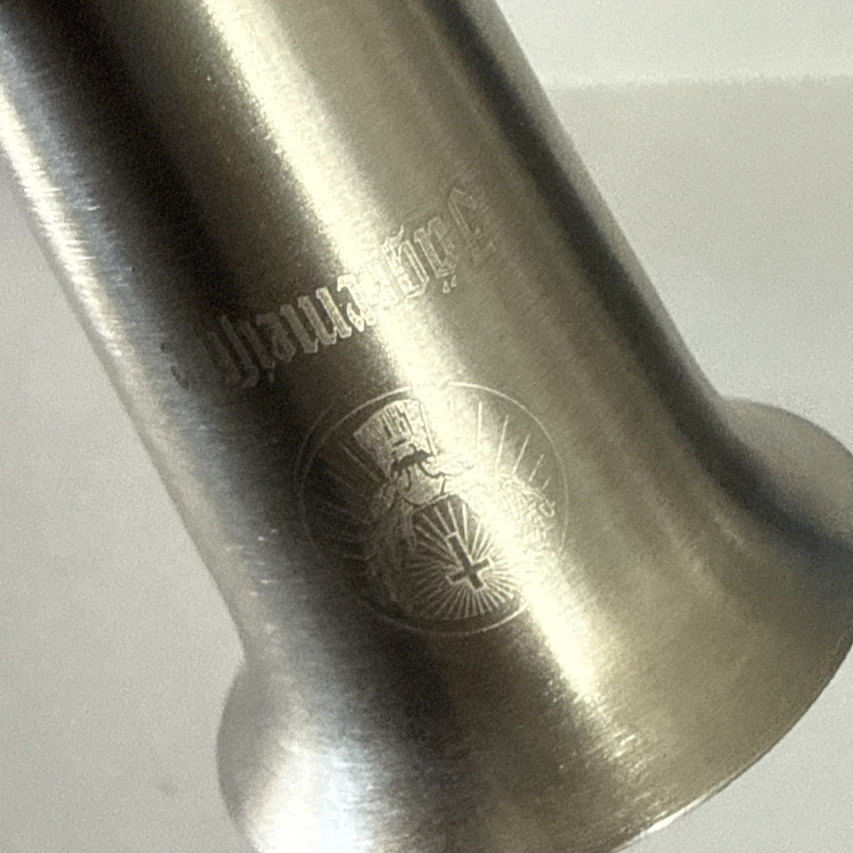 Jagermeister Stainless Metal Shot Glass Pewter Stag Buck Head Logo