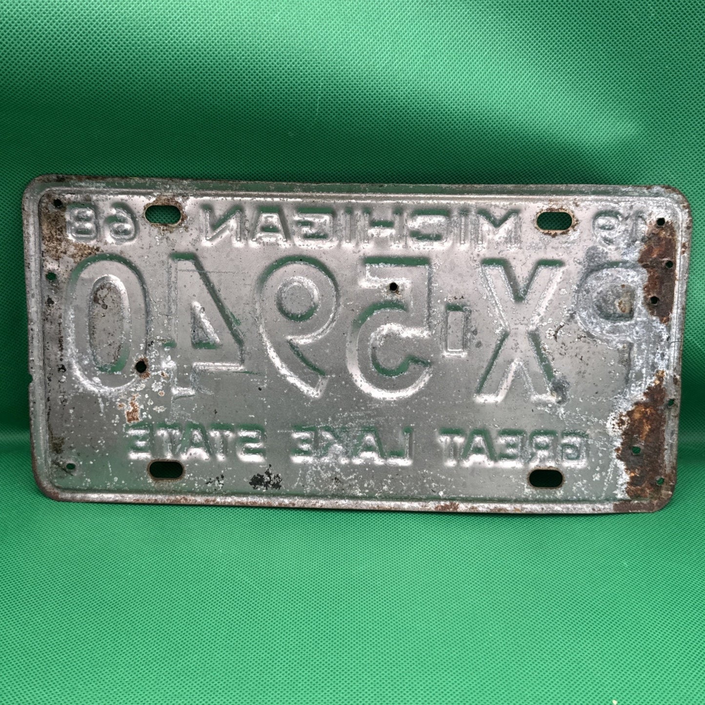 1968 Michigan License Plate