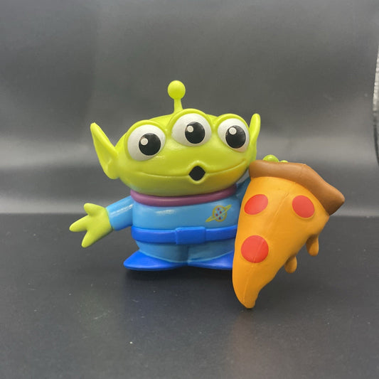 Disney/pixar Toy Story 3 Three Eyed Alien Action Figure Holding Pizza Blind Box.