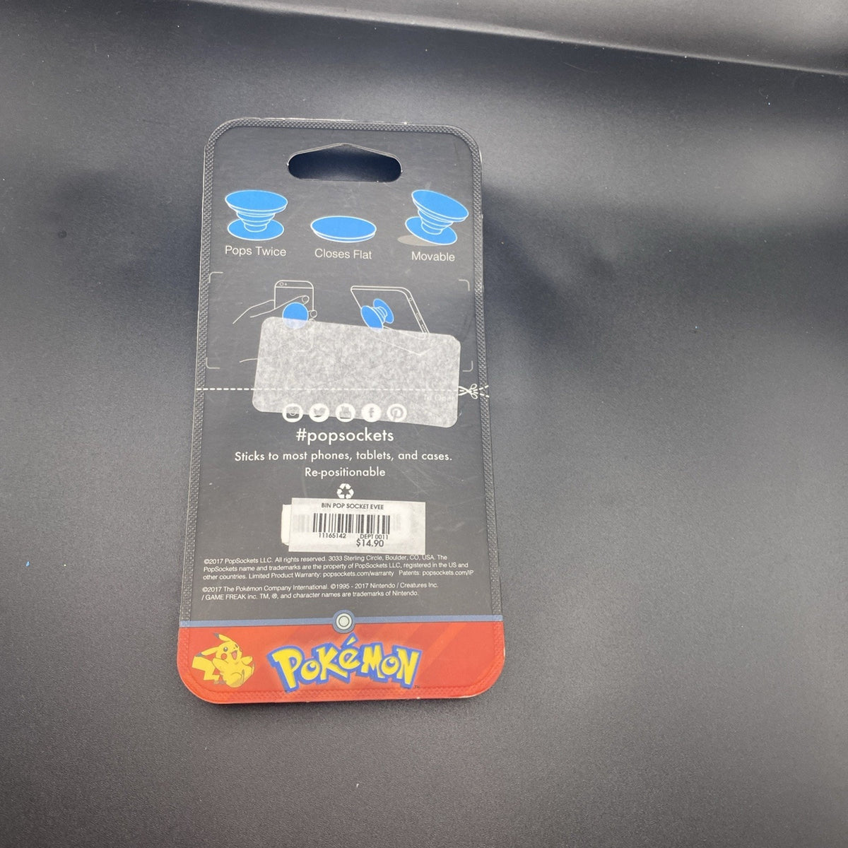 Popsocket Pokemon Eevee Collapsible Grip and Stand Phone Accessory NEW