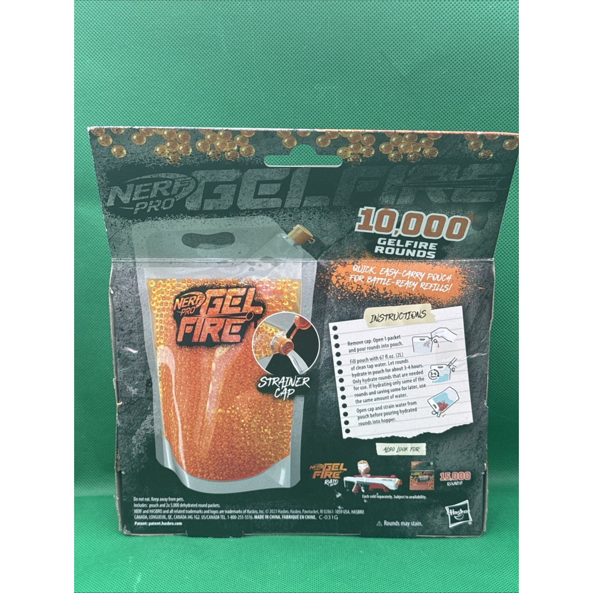 Nerf Pro Gelfire Refill 10,000 Dehydrated Gelfire Rounds Ammo Compatible Blaster