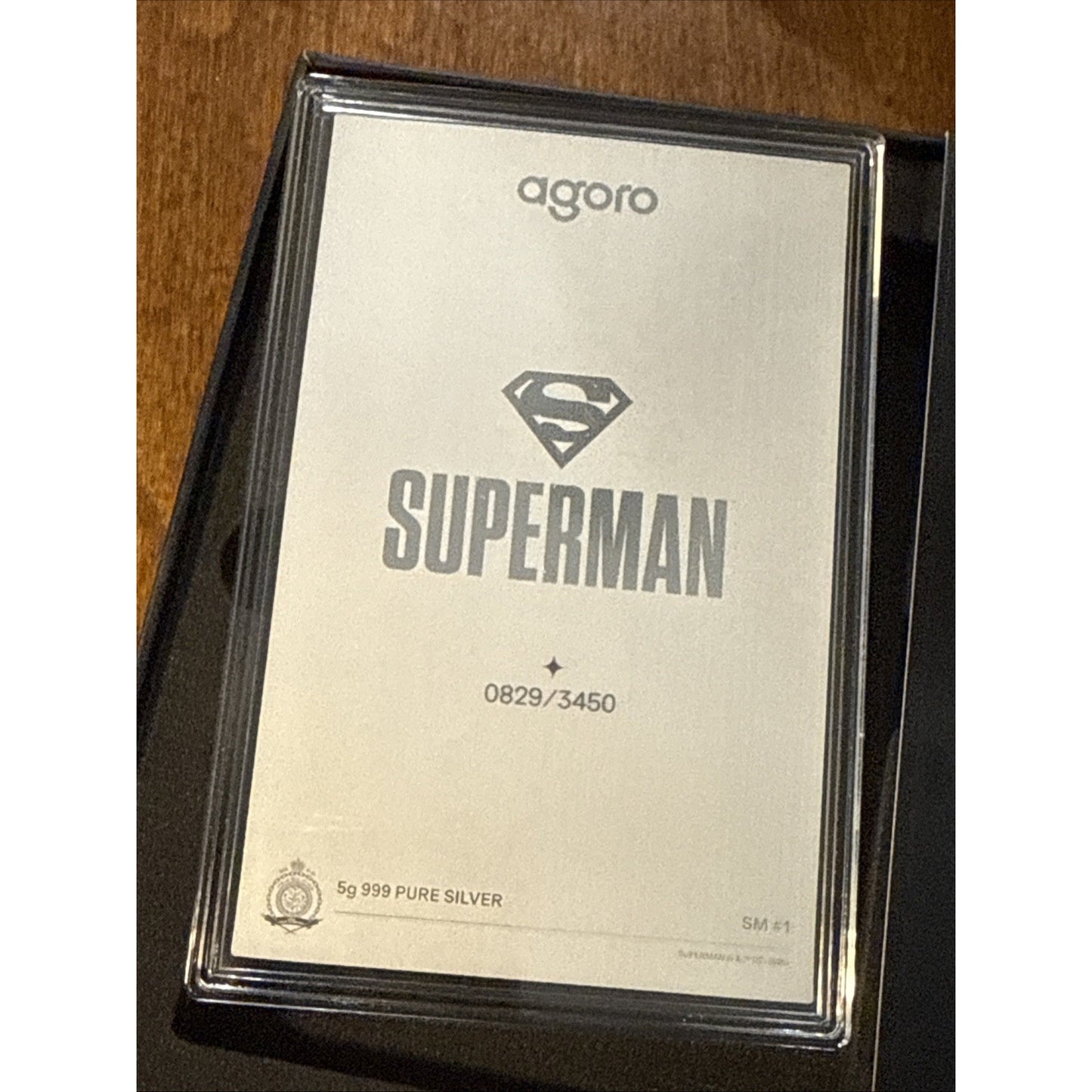 2026 Niue Agoro DC Superman Tier 1 Blind Box Opened 5 Gram Silver Foil 0829/3450