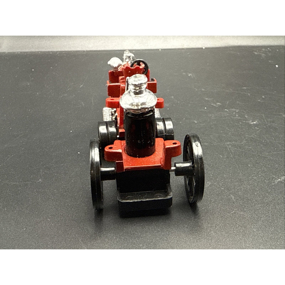 Vintage Red & Black Steam Fire Engine Die-Cast Toy – Antique Style Fire Truck...