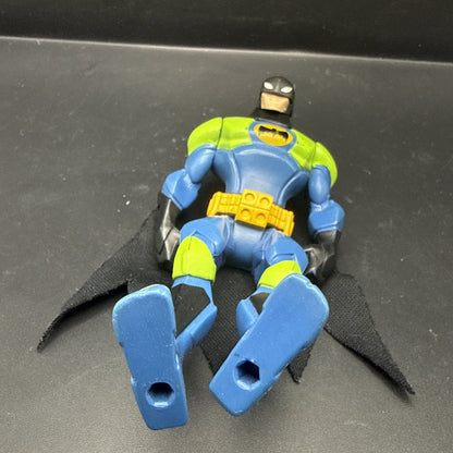BATMAN Green and Blue DC Comics 4.5" Action Figure w/ Cape + Black Utility Belt