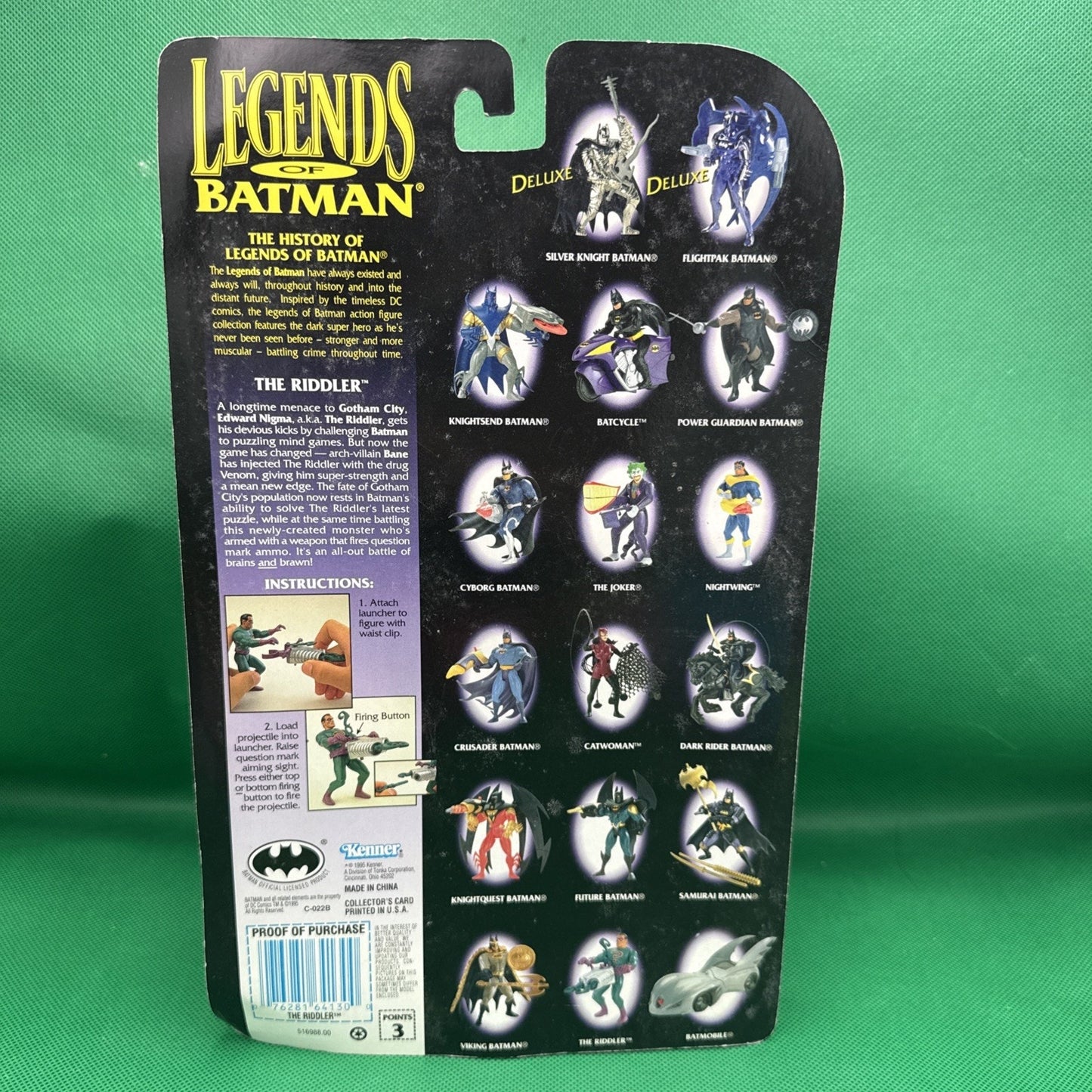 Legends of Batman THE RIDDLER 1995 Action Figure Kenner New Sealed