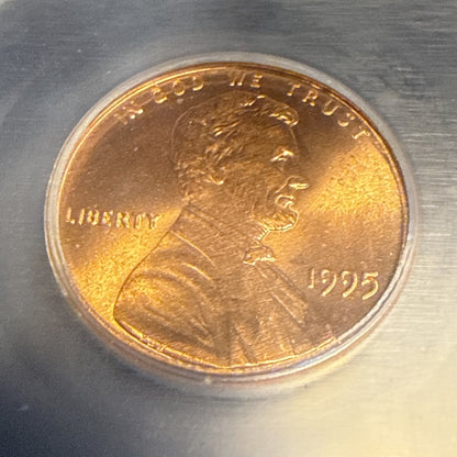 1995 Lincoln Memorial Cent MS69 RD ICG Hutto Signed RARE