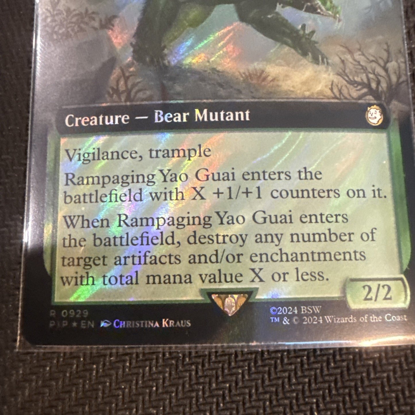 Rampaging Yao Guai (Extended Art) (Surge Foil) Universes Beyond: Fallout Foil