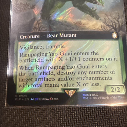Rampaging Yao Guai (Extended Art) (Surge Foil) Universes Beyond: Fallout Foil
