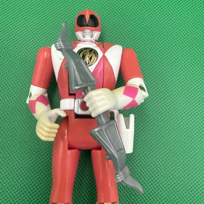 1993 Bandai Pink Auto Morphin Kimberly Flip Head Power Ranger 5.5” Figure
