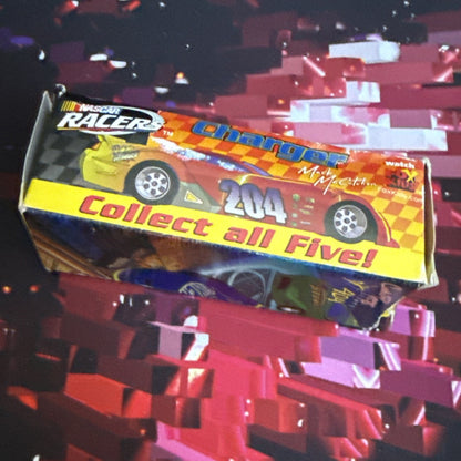 NASCAR Racers Mark McCutchen #204 CHARGER 2001 Wendy’s Toy Car KidsMeal With Box