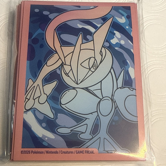 Greninja Pokémon TCG Premium Matte Card Sleeves 65ct Standard 30pt Pink/Blue