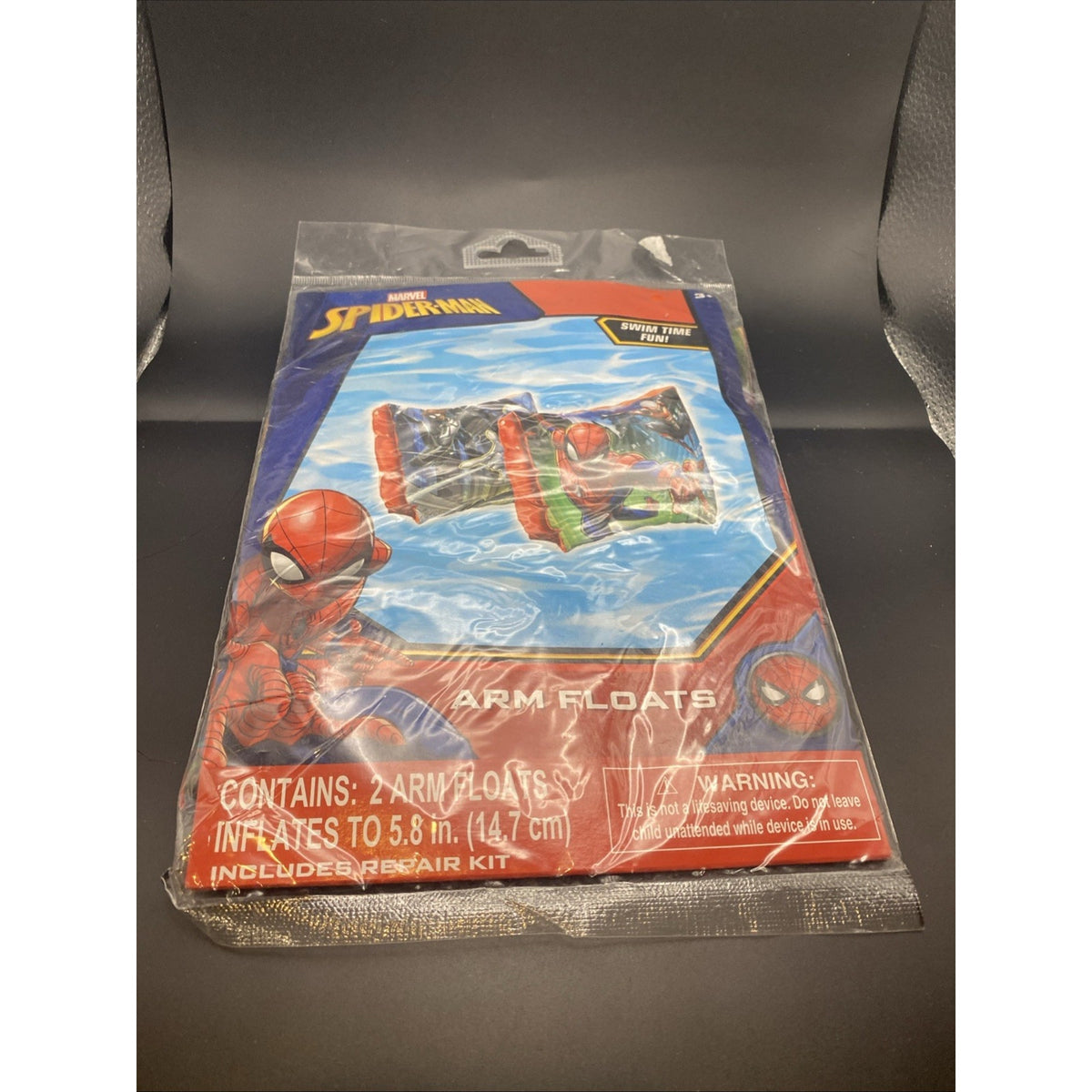 Spiderman 2 Arm Floats Marvel Swim Aid Children Up to 65 Lbs Includes Repair Kit
