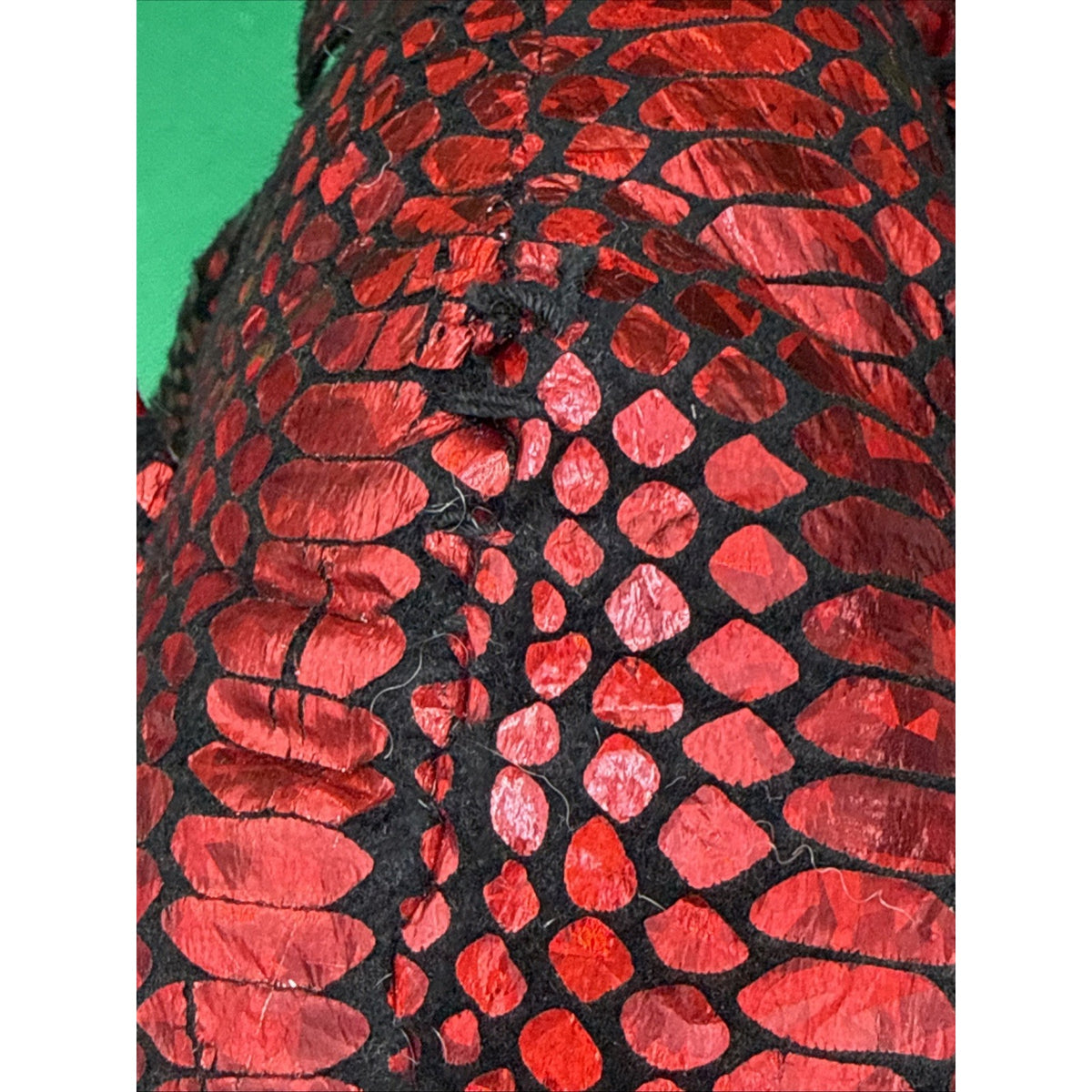 Nanco Red Winged Dragon Snake Scales Plush Toy Black Silver Iridescent 13" 2020
