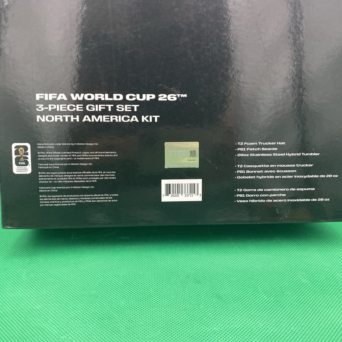 2026 FIFA World Cup Trucker Hat Beanie Water Bottle 3-Piece Gift Set NEW
