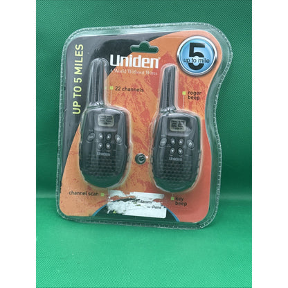 Uniden GMR-535/2 GMR radio Up to 5 mile 2 way 22 Channels. Brand New. Roger Beep