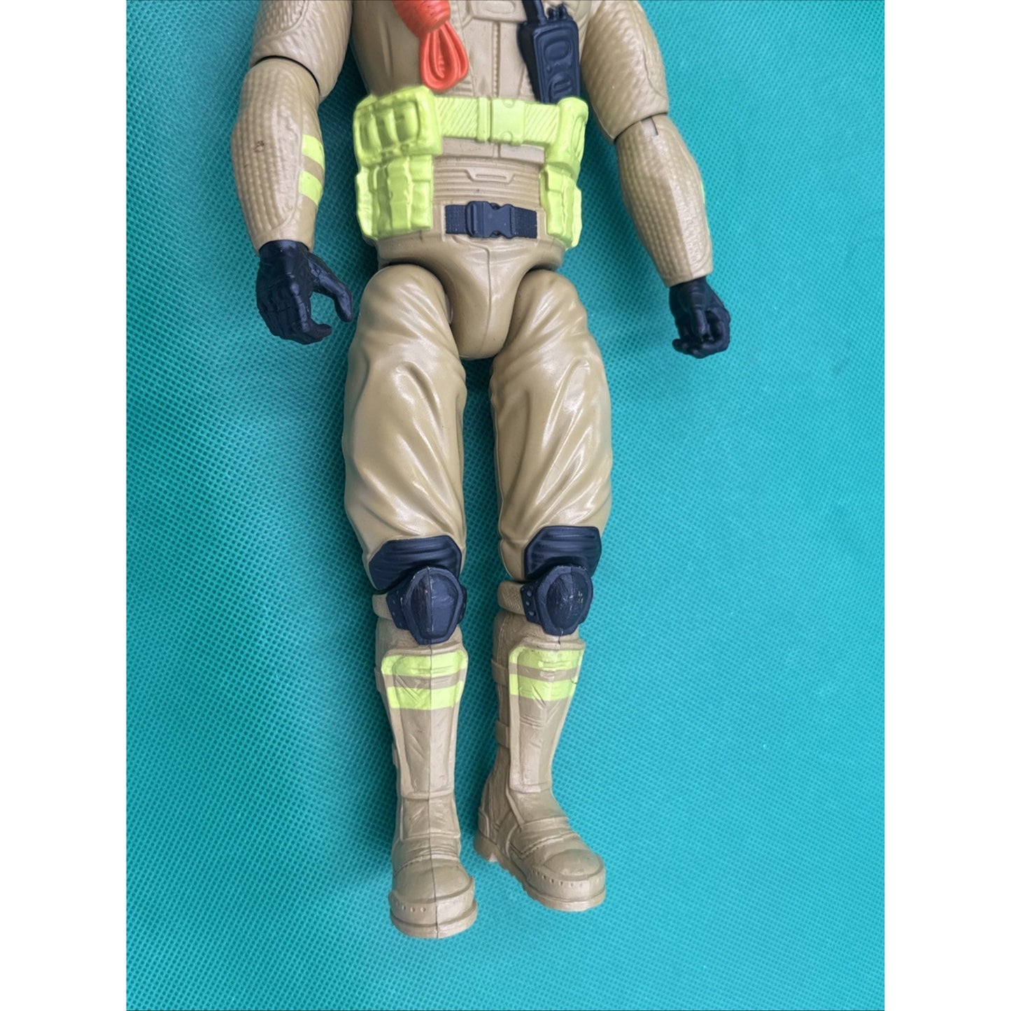 Vintage 2003 GI Joe Search Rescue Firefighter 12" Action Figure Tan Suit Hasbro