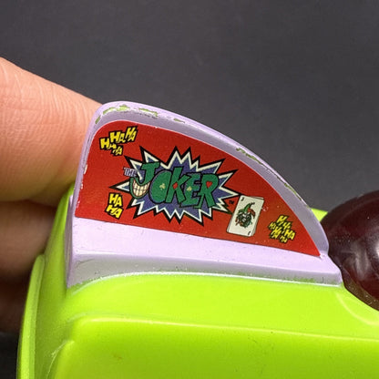 Vintage 2000 Carl's Jr Hardees DC Comics The Joker Mobile Green Toy Car Loose
