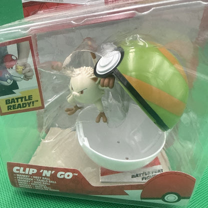 Jazwares Pokemon: Clip 'N' Go - Mankey and Nest Ball, New, Free Ship