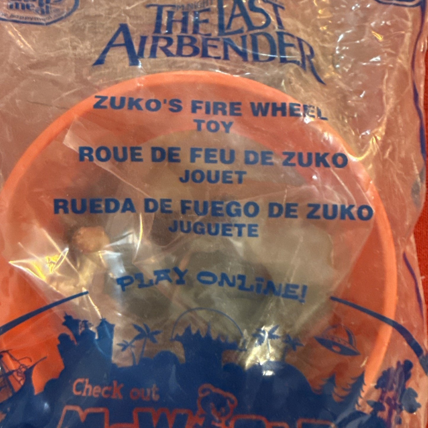 MCDONALDS HAPPY MEAL TOY 2010 THE LAST AIRBENDER ZUKO’S FIRE WHEEL #7 TOY
