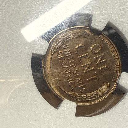 1931-S 1c NGC MS-64 RB Lincoln Wheat Cent Amazing Color