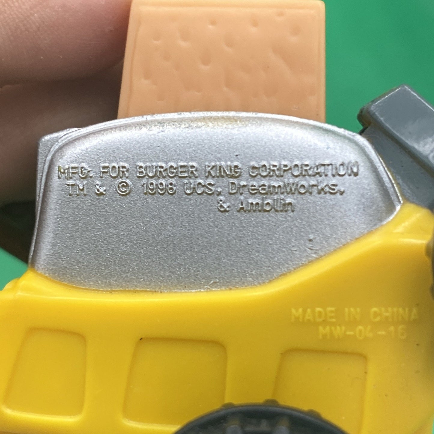 BURGER KING KID'S MEAL TOY 1998 SMALL SOLDIERS - BRICK BAZOOKA TOASTER CAR WORKS