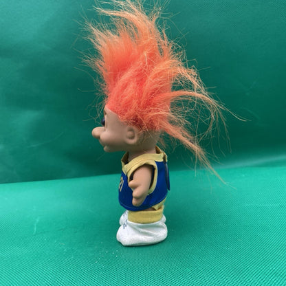 Vintage Russ Treasure Troll #21 Basketball 5" Orange Hair Brown Eyes